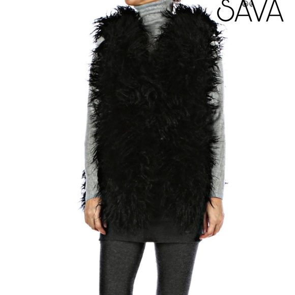 Long Soft Fur Fringed Vest - Picture 1 of 4